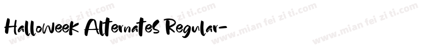 Halloweek Alternates Regular字体转换